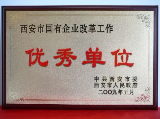 2009年5月，被西安市委、市政府評為西安市國企業(yè)改革工作優(yōu)秀單位